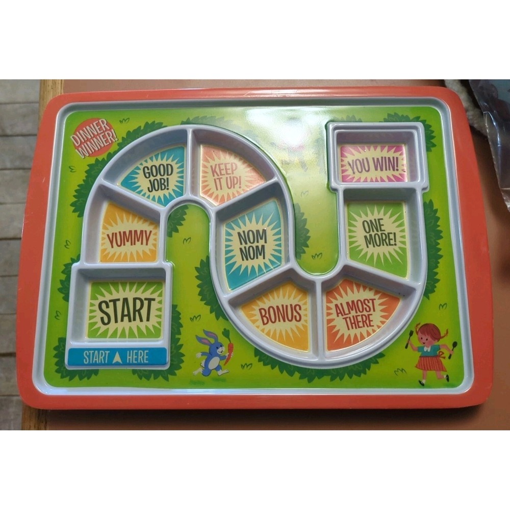 Genuine Fred Dinner Winner Tray Children Lunch Board Game Kids Dinner Meal Plate
